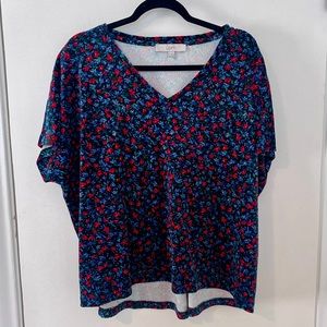 LOFT Velvet V-Neck T-Shirt